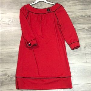 London Times Red Winter Dress